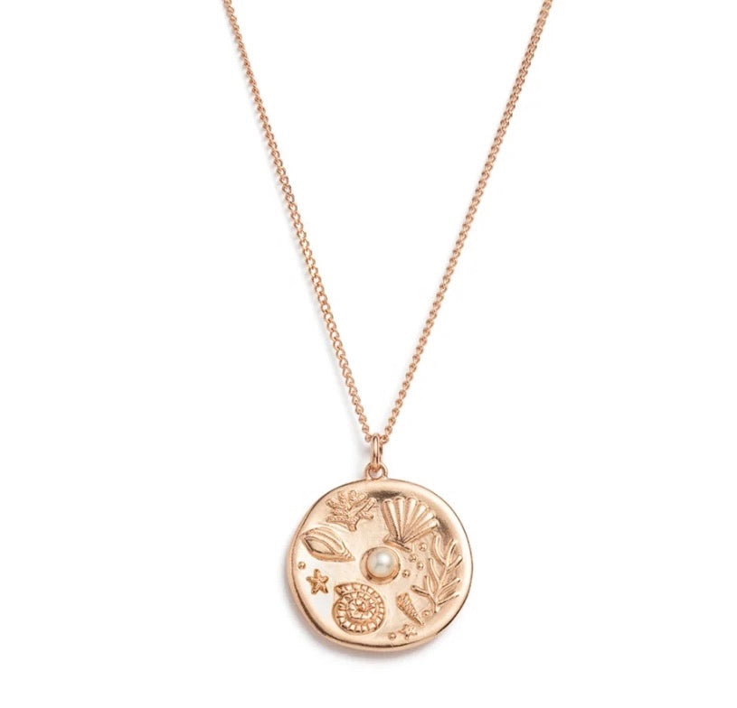 Gold Sea Coin Necklace