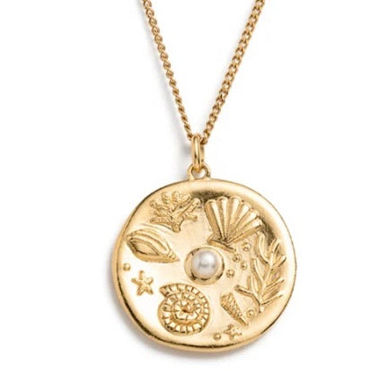 Gold Sea Coin Necklace