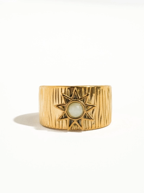 Bold Sun Stone Ring