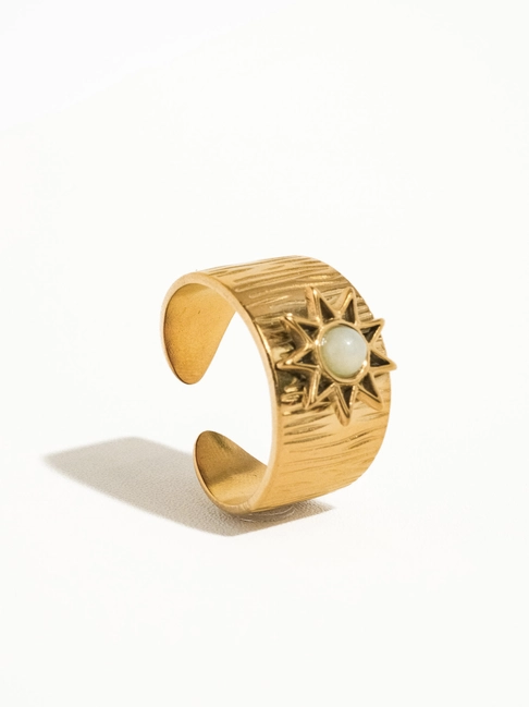 Bold Sun Stone Ring