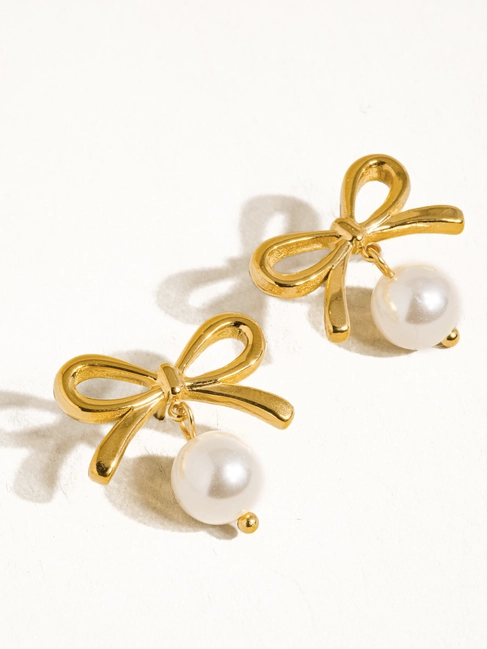 Pearl Bow Earring